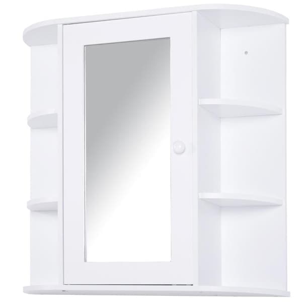 Rootz Wall Mirror Cabinet - Wall Cabinet - Mirror Cabinet - Wall Mirror - Wall Cabinet - White