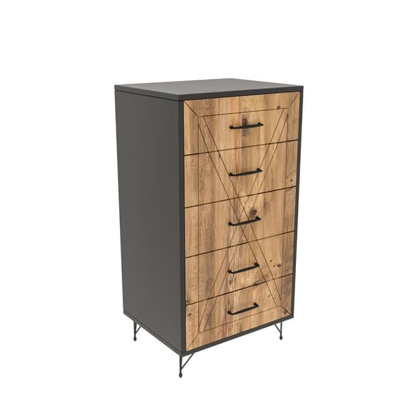 Chic Home Pettiina lipasto 50x45xK95 cm, ruskea/antrasiitti