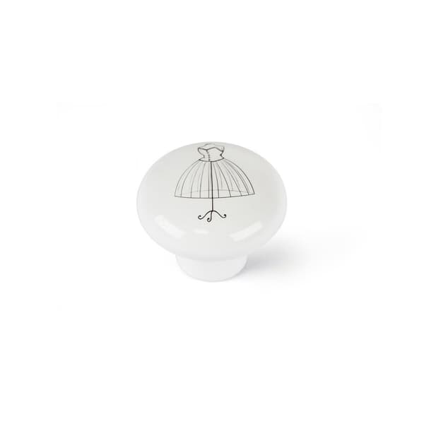Dørhåndtag Rei e817 Hvid Porcelæn Illustreret Ø 40 x 32 mm 4 Dele