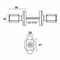 Pikkukuva 3 / 3: Ovinuppi EDM 85462 6807 Musta Alumiini 80 x 39 mm