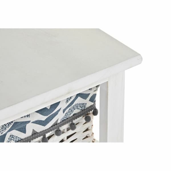 Byrå DKD Home Decor Blå Vit vide Paulowniaträ 40 x 29 x 59 cm