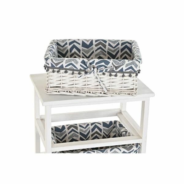 Byrå DKD Home Decor Blå Vit vide Paulowniaträ 40 x 29 x 59 cm