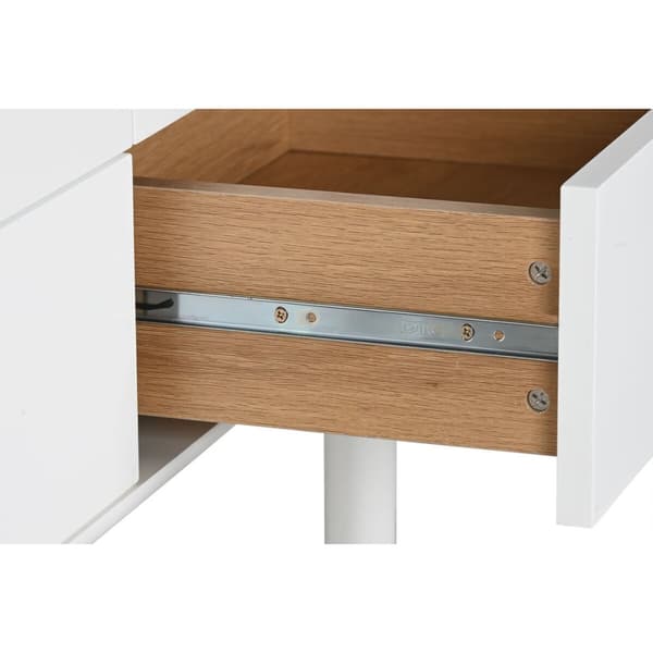 Kommod Home ESPRIT Vit Naturell polypropen Trä MDF 120 x 40 x 75 cm