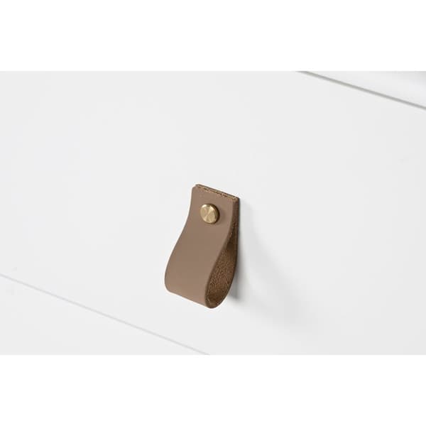 Kommod Home ESPRIT Vit Naturell polypropen Trä MDF 120 x 40 x 75 cm