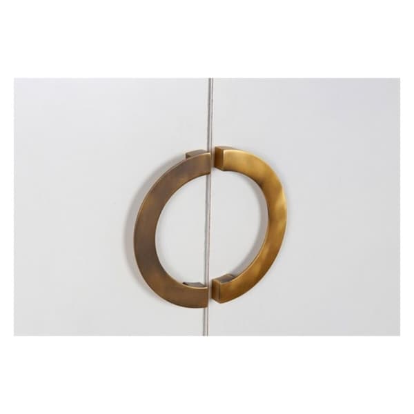 Skab DKD Home Decor Hvid Gylden Metal Poppel 120 x 50 x 175 cm