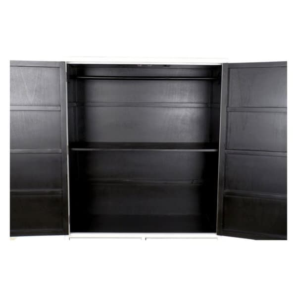 Skab DKD Home Decor Hvid Gylden Metal Poppel 120 x 50 x 175 cm