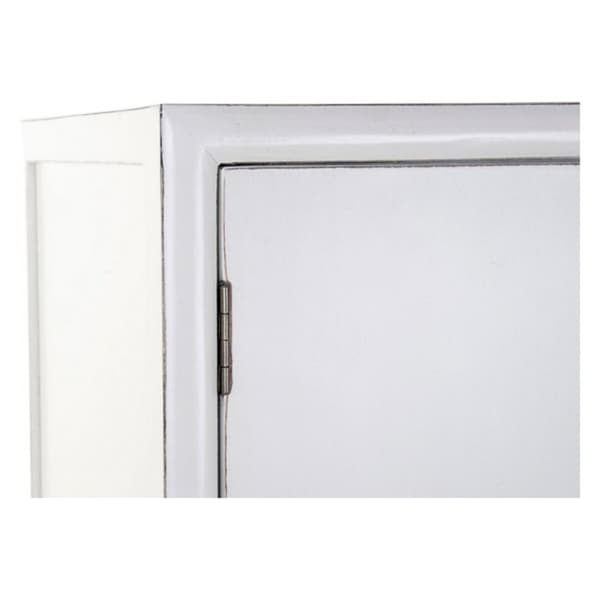 Skab DKD Home Decor Hvid Gylden Metal Poppel 120 x 50 x 175 cm