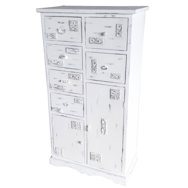 Kommode DKD Home Decor Træ Hvid Brugt (69 x 38 x 130 cm)