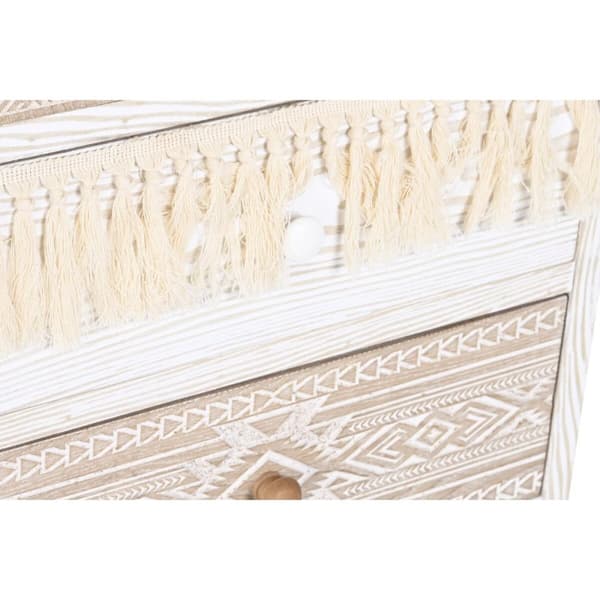 Kommode DKD Home Decor Gran Natur Bomuld Hvid (48 x 35 x 89 cm)