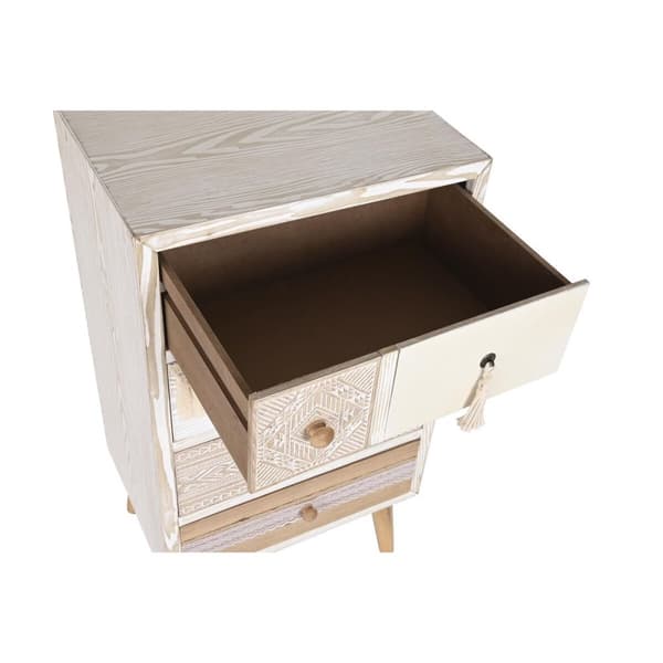 Kommode DKD Home Decor Gran Natur Bomuld Hvid (48 x 35 x 89 cm)