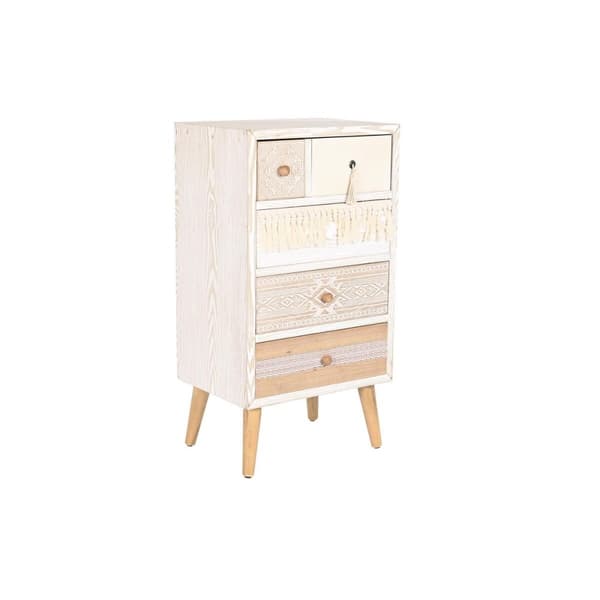 Kommode DKD Home Decor Gran Natur Bomuld Hvid (48 x 35 x 89 cm)