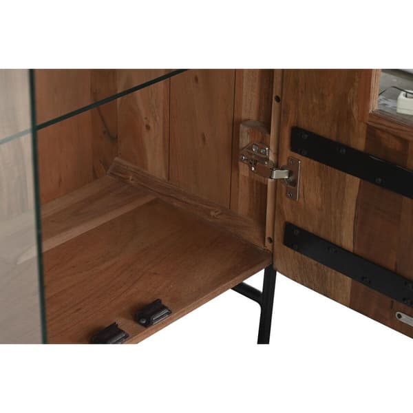 Display Stand DKD Home Decor 80 x 40 x 197 cm Krystal Aluminium Akacie