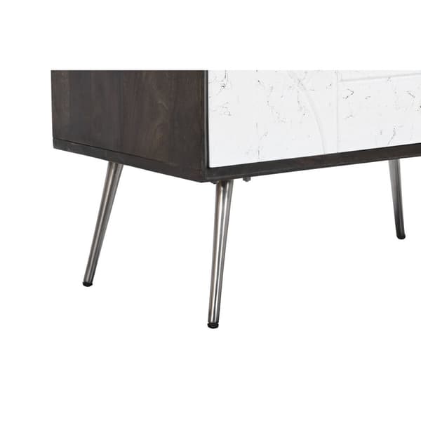 Kommode DKD Home Decor 70 x 40 x 105 cm Hvid Mørkebrun Mangotræ