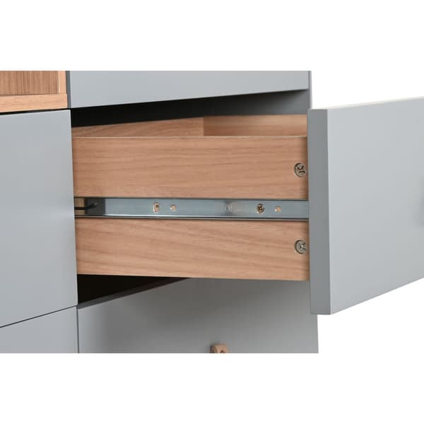 Kommode Home ESPRIT Blå Grå Natur polypropylen Træ MDF 120 x 40 x 75 cm