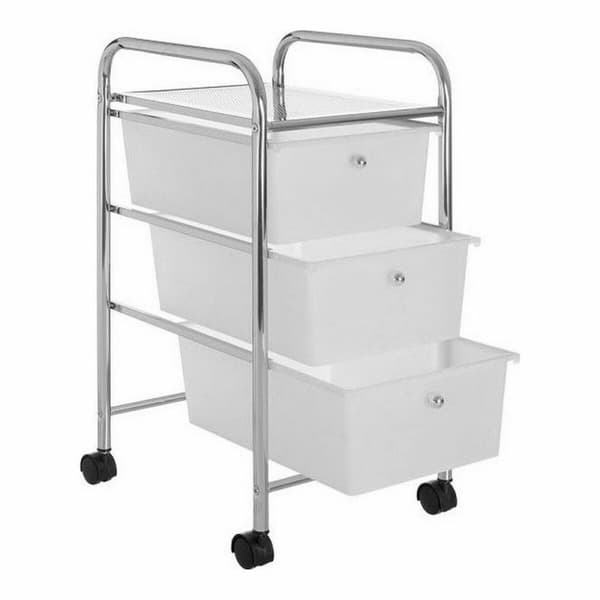 Kommode Confortime Metal Med hjul Plastik 33 x 32,5 x 65 cm (2 enheder)