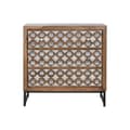 Miniatyrbillede 7 af 7: Kommode Home ESPRIT Brun Sort Sølvfarvet Mangotræ Spejl Indianer mand 80 x 38 x 80 cm