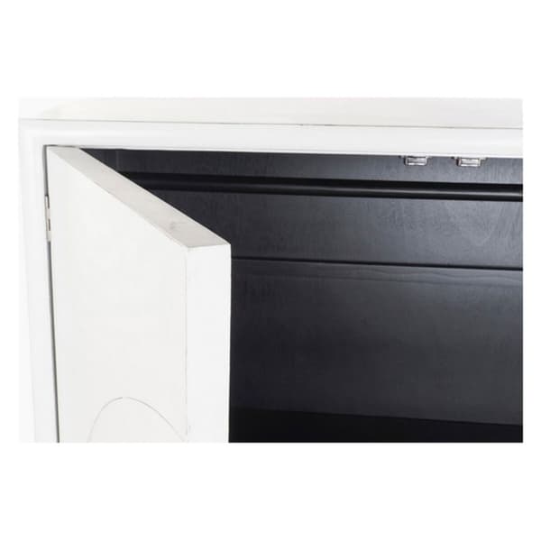 Skap DKD Home Decor Hvit Gyllen Metall Poppel 120 x 50 x 175 cm