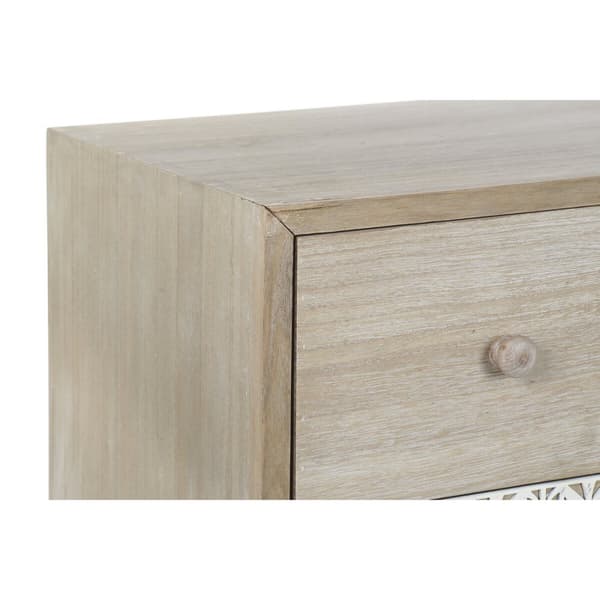Kommode DKD Home Decor 80 x 42 x 80 cm Naturell Hvit Blad av plante