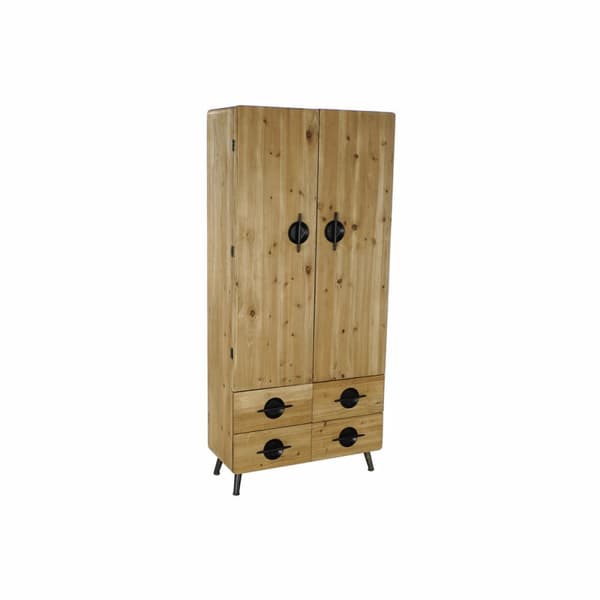 Skap DKD Home Decor 80 x 35 x 176 cm Gran Svart Metall Brun