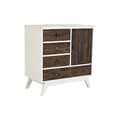 Miniatyrbilde 1 av 5: Kommode DKD Home Decor Metall Hvit Kolonial Mørkebrunt Treverk av mangotre (72 x 50 x 75 cm)