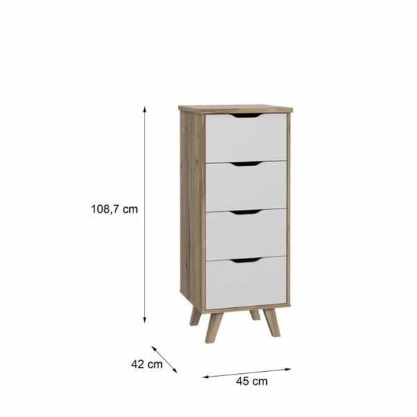 Kommode Vankka Tammi 45 x 42 x 108 cm 45 x 108,7 x 42 cm