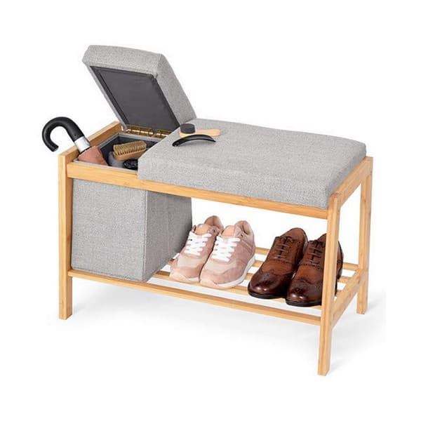 Oppbevaringskiste med sete Domopak Living Skohylle 1 skuff 70,5 x 36 x 48 cm