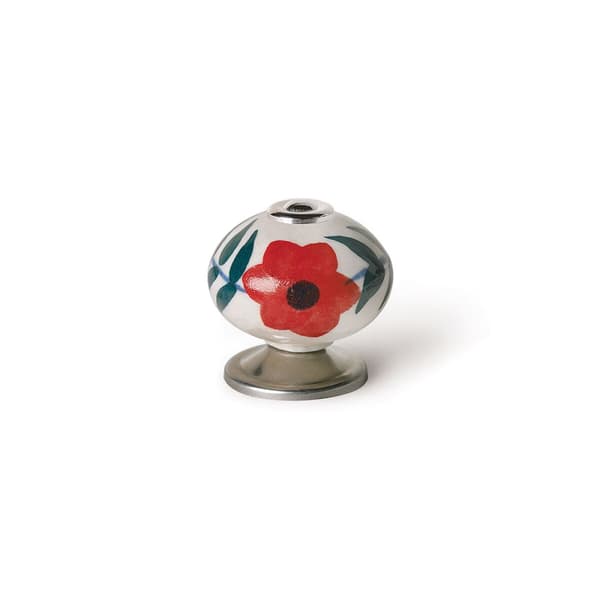 Dørhåndtak Rei e500 Rød Metall Blomster Ø 40 x 36 mm 4 Deler
