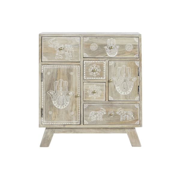 Kommode DKD Home Decor Naturell Treverk av mangotre 61 x 33,5 x 68,5 cm