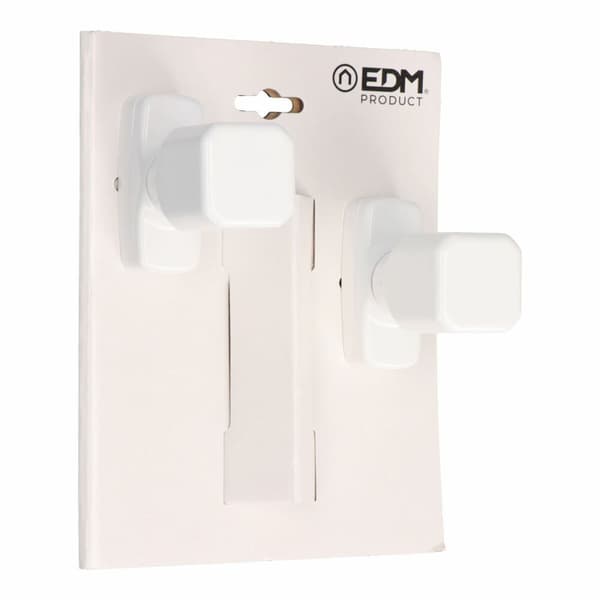 Dørhåndtak EDM 85461 6807 Hvit Aluminium 80 x 39 mm
