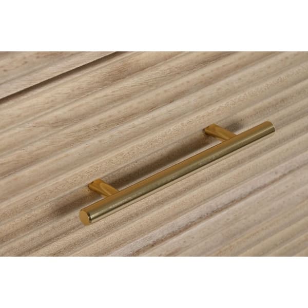 Lipasto DKD Home Decor Kullattu Vaaleanruskea Puu Paolownia wood Puu MDF Scandi 45 x 40 x 100 cm 42 x 40 x 100 cm