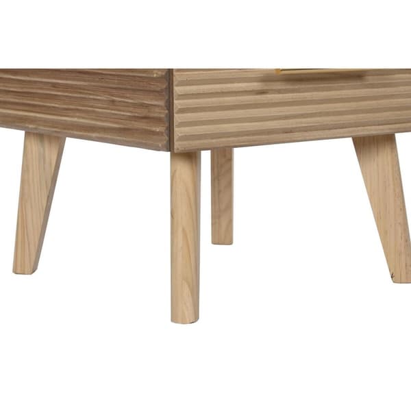 Lipasto DKD Home Decor Kullattu Vaaleanruskea Puu Paolownia wood Puu MDF Scandi 45 x 40 x 100 cm 42 x 40 x 100 cm