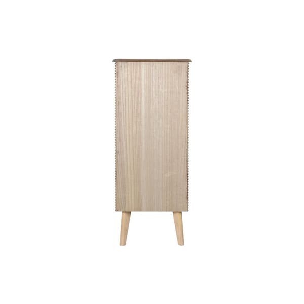 Lipasto DKD Home Decor Kullattu Vaaleanruskea Puu Paolownia wood Puu MDF Scandi 45 x 40 x 100 cm 42 x 40 x 100 cm