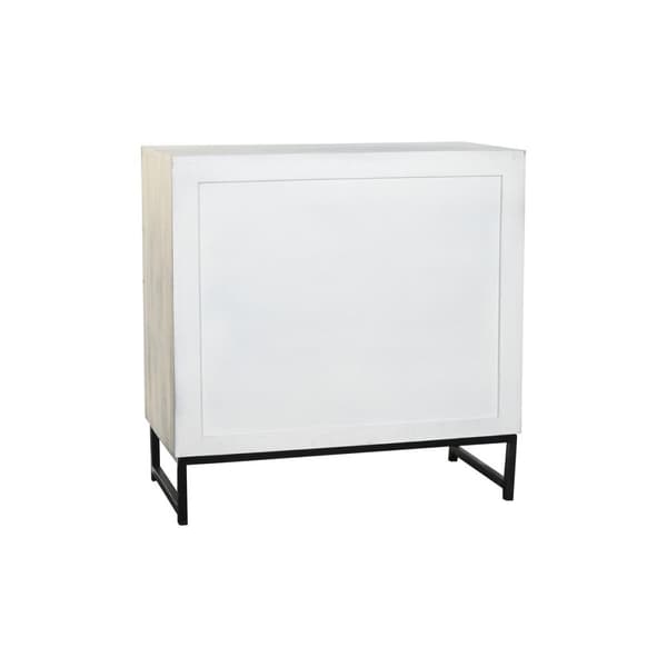 Lipasto DKD Home Decor Keraminen Harmaa Valkoinen Mangopuu (80 x 38 x 80 cm)