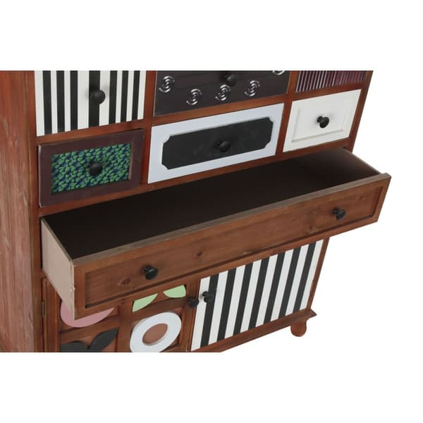 Lipasto DKD Home Decor Ruskea Monivärinen Puu Puu MDF Moderni 90 x 40 x 104 cm