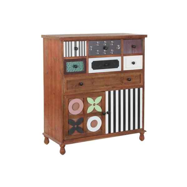 Lipasto DKD Home Decor Ruskea Monivärinen Puu Puu MDF Moderni 90 x 40 x 104 cm
