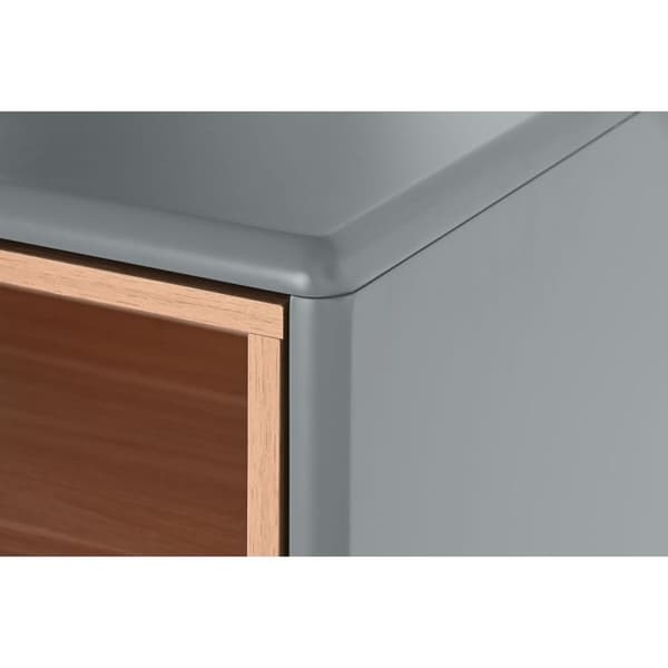 Lipasto Home ESPRIT Sininen Harmaa polypropeeni Puu MDF 80 x 40 x 117 cm