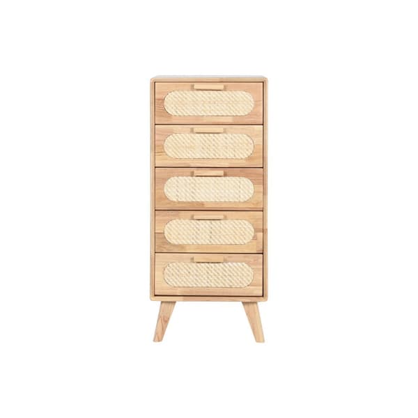 Lipasto Home ESPRIT Luonnollinen Metalli Kumipuu 40 x 30 x 78 cm