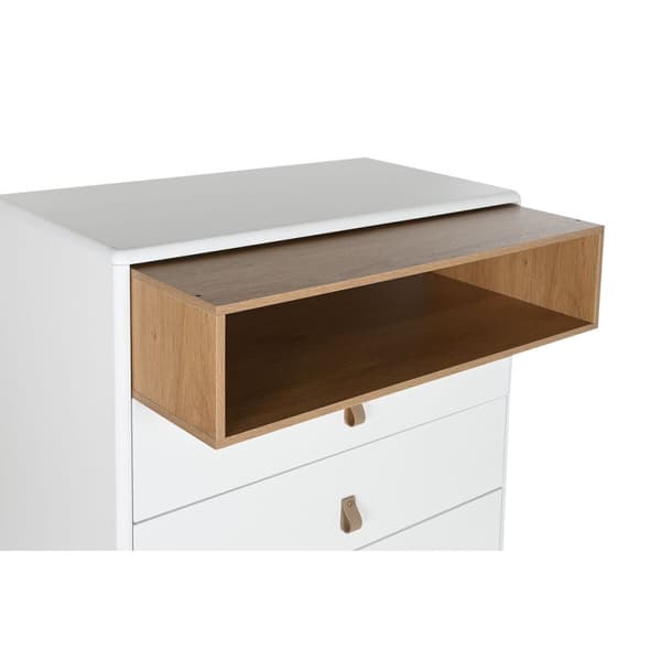 Lipasto Home ESPRIT Valkoinen Luonnollinen polypropeeni Puu MDF 80 x 40 x 117 cm