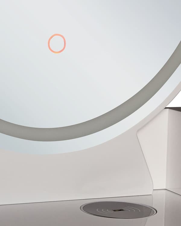 Sminkbord Vit och Svart MDF 4 Lådor LED-Spegel Pall Vardagsrumsmöbler Glam Design Sovrum Hall
