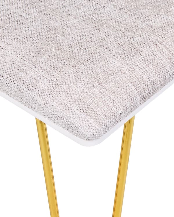 Kampauspöytä valkoinen/kulta MDF 2 laatikkoa LED-valo peili glamour tyyli