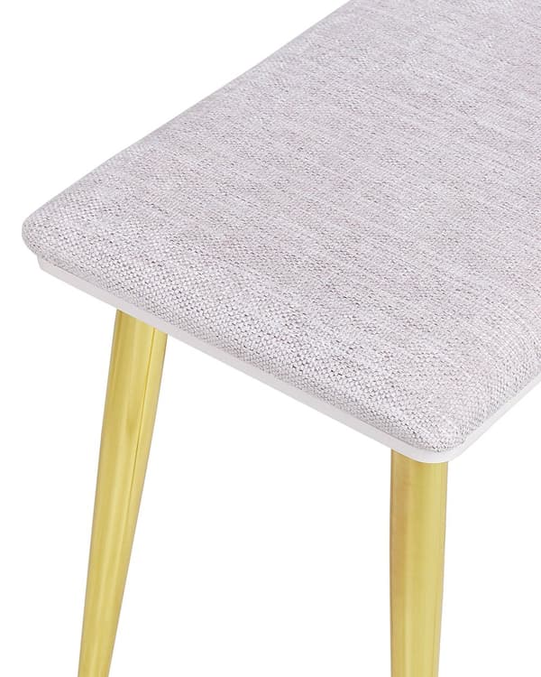 Sminkebord Hvit Gull MDF 6 skuffer LED-speil Krakk Stuemøbler Glamour Design