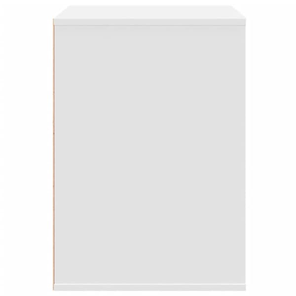 kommode til hjørne 80x41x58 cm konstrueret træ hvid