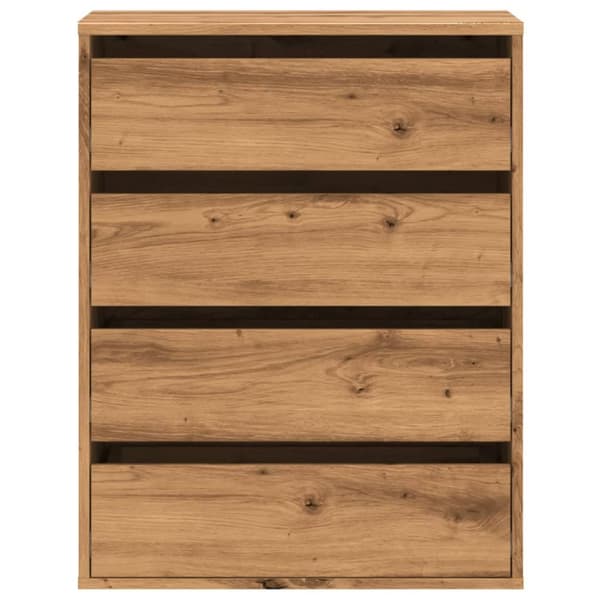 kommode til hjørne 60x41x76 cm konstrueret træ egetræsfarvet