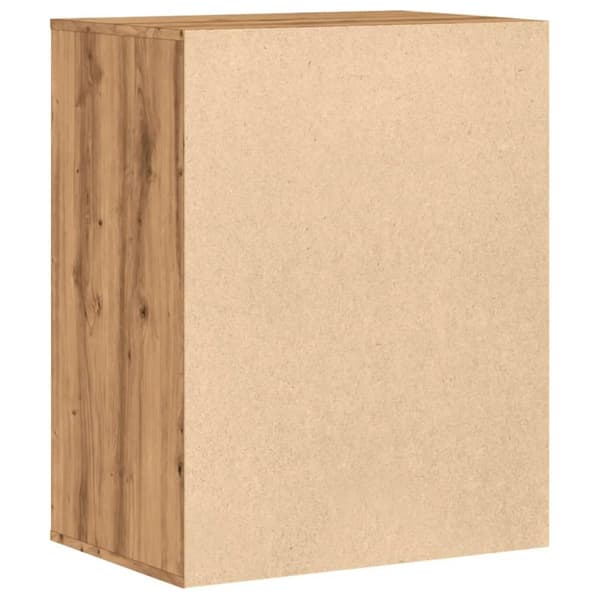 kommode til hjørne 60x41x76 cm konstrueret træ egetræsfarvet
