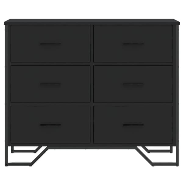 kommode 91x35,5x74,5 cm konstrueret træ sort