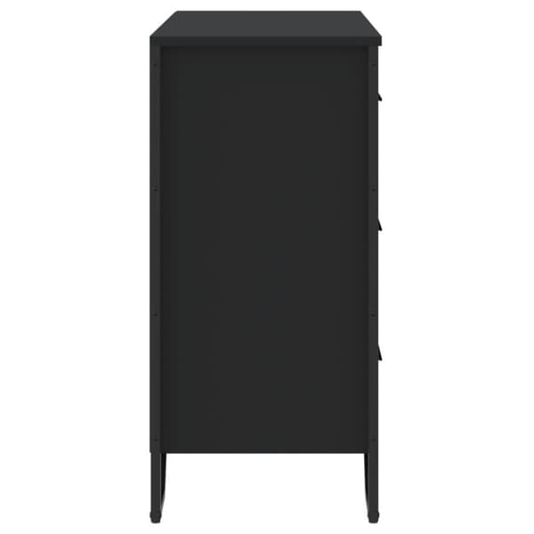 kommode 91x35,5x74,5 cm konstrueret træ sort