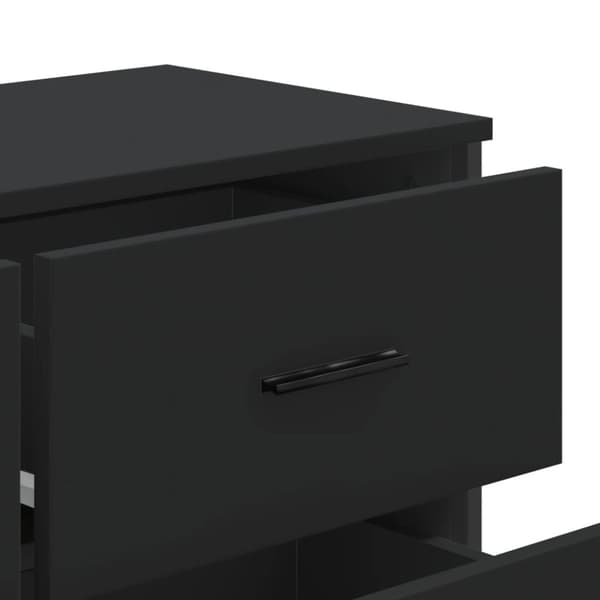 kommode 91x35,5x74,5 cm konstrueret træ sort