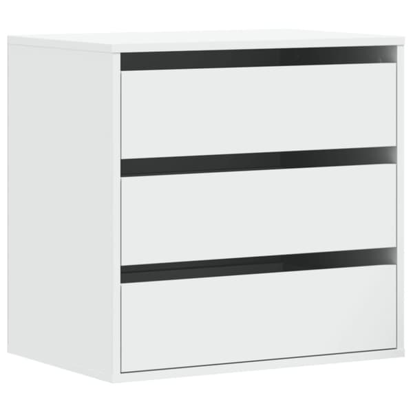 kommode til hjørne 60x41x58 cm konstrueret træ hvid