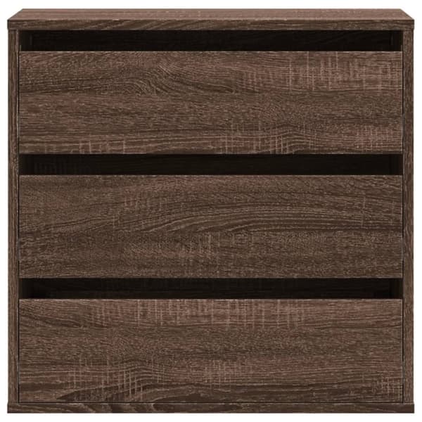 kommode til hjørne 60x41x58cm konstrueret træ brun egetræsfarve