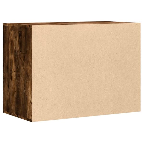 Byrå rökfärgad ek 80x41x58 cm konstruerat trä